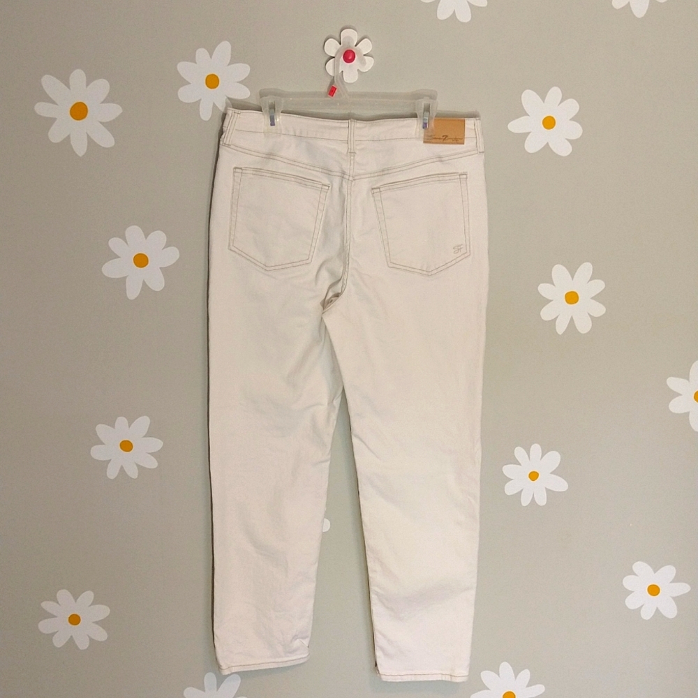 Seven7 Slim Straight Jeans In Bone - Picture 4 of 14